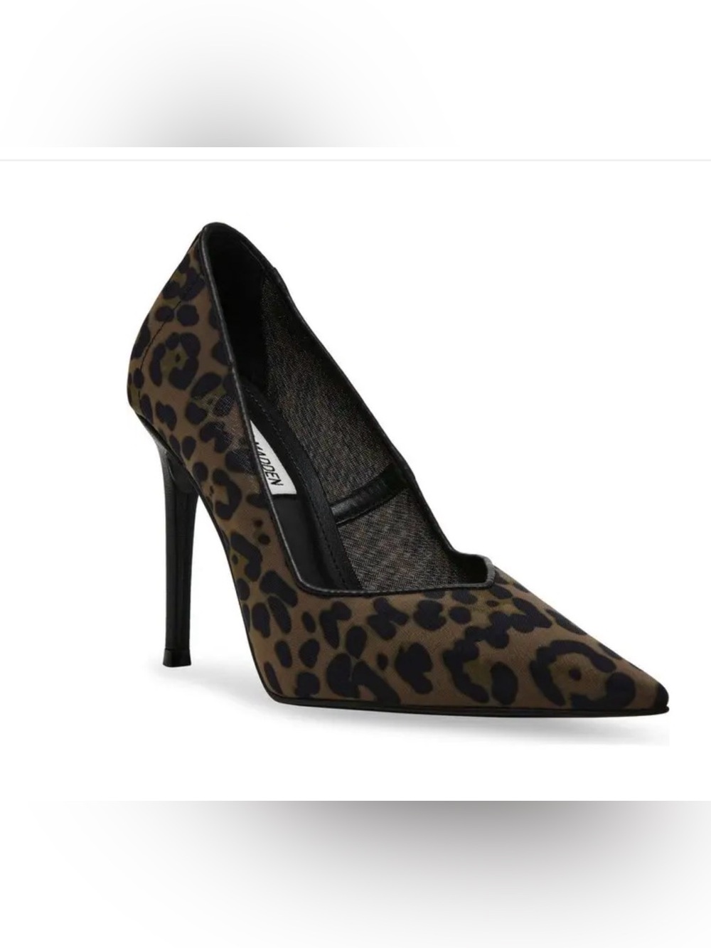 Steve Madden Raz Pointed-Toe Stiletto Leopard Mesh Pumps